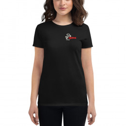 Women's short sleeve t-shirt with DJDaveLIVE Logo